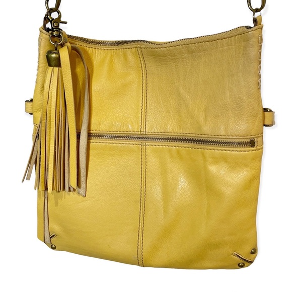 Lucky Brand Bags Lucky Brand Leather Crossbody Mustard Yellow
